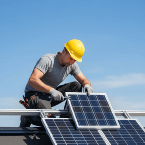Instalador de paneles rígidos solares